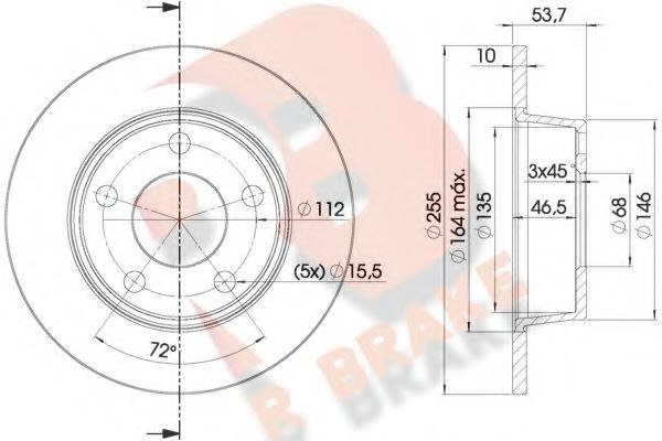 R BRAKE 78RBD22880
