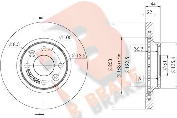 R BRAKE 78RBD13108