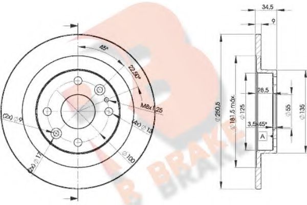 R BRAKE 78RBD23257