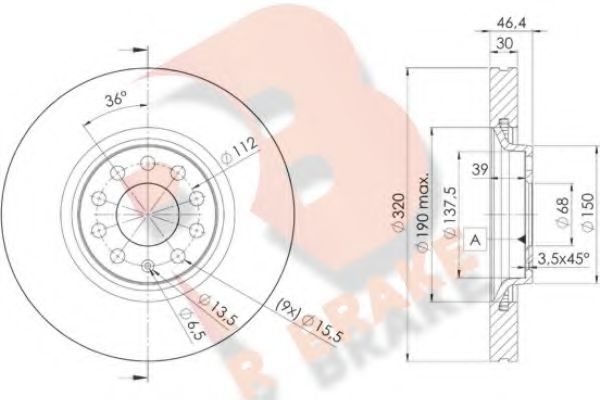 R BRAKE 78RBD23615