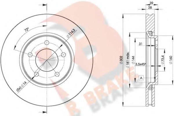 R BRAKE 78RBD23918