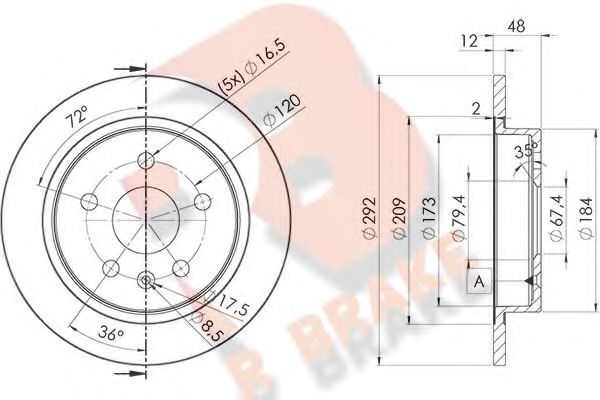 R BRAKE 78RBD14117