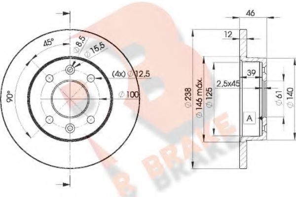 R BRAKE 78RBD24286