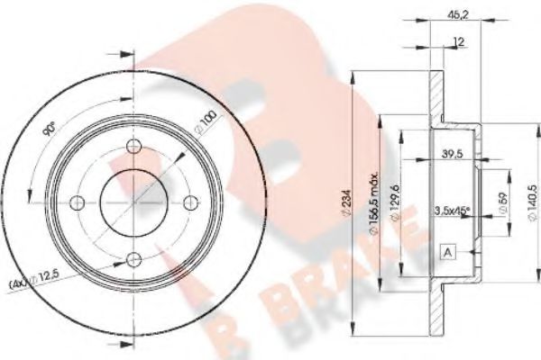 R BRAKE 78RBD25001