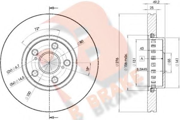 R BRAKE 78RBD25060