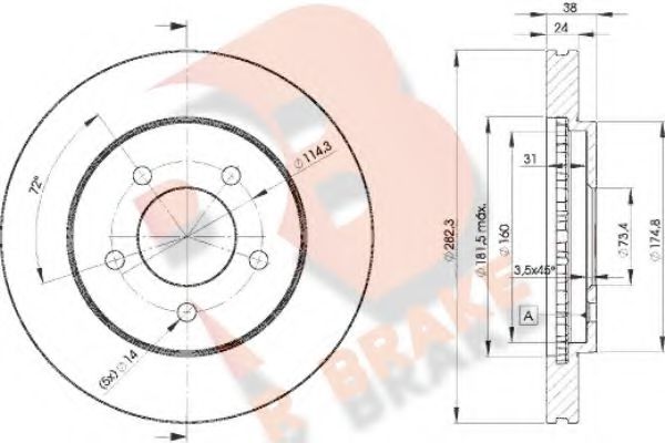 R BRAKE 78RBD25347