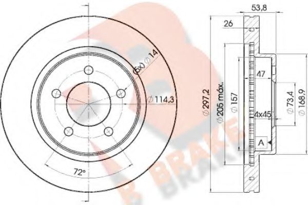 R BRAKE 78RBD25386