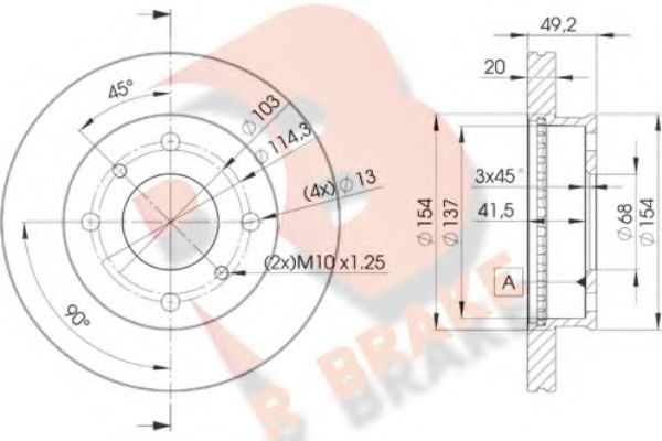 R BRAKE 78RBD26001