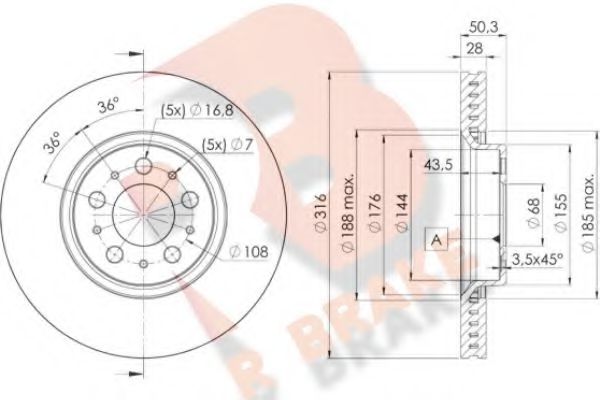 R BRAKE 78RBD26074