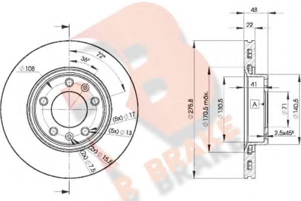 R BRAKE 78RBD27322