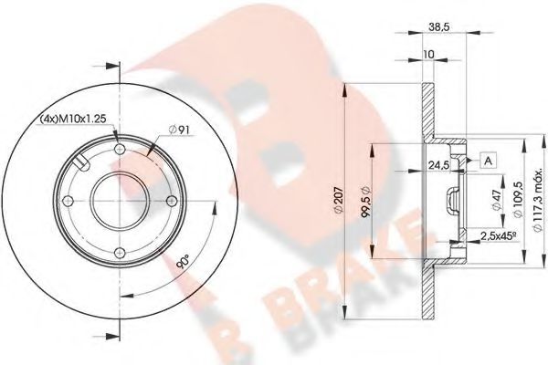 R BRAKE 78RBD27702