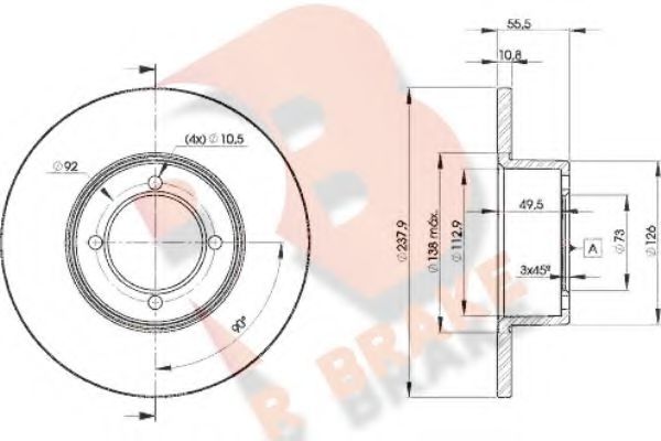 R BRAKE 78RBD27739