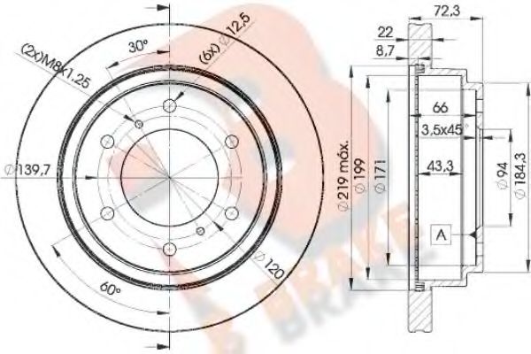 R BRAKE 78RBD18067
