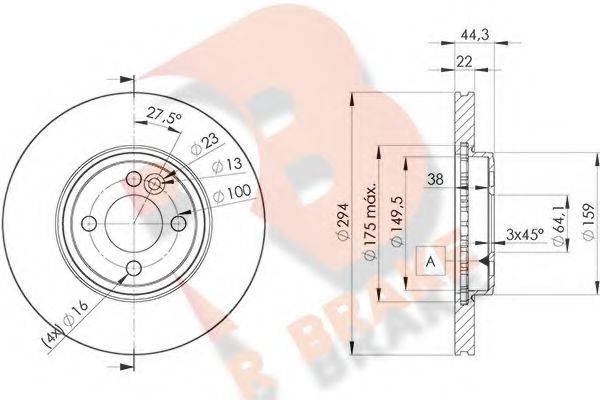 R BRAKE 78RBD28570