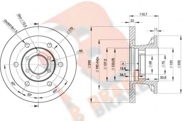 R BRAKE 78RBD18772