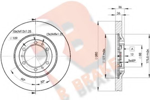 R BRAKE 78RBD29050