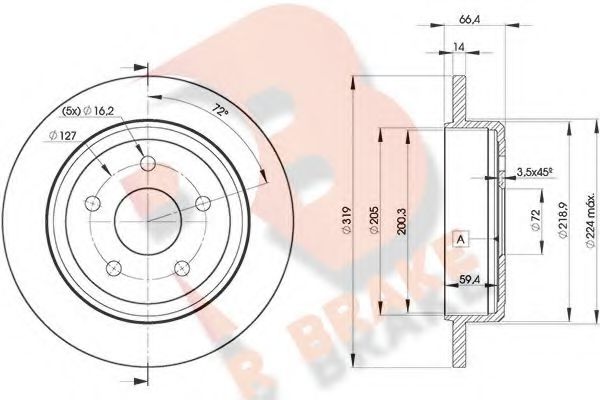 R BRAKE 78RBD29275