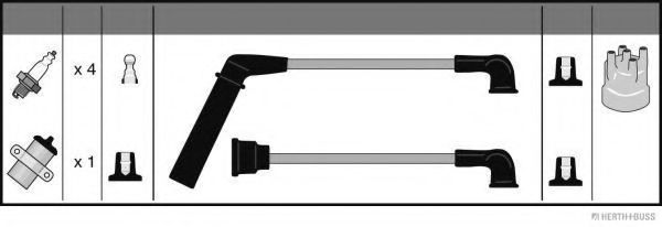 Комплект проводов зажигания HERTH+BUSS JAKOPARTS J5380519 Комплект проводов зажигания HERTH+BUSS JAKOPARTS J5380519