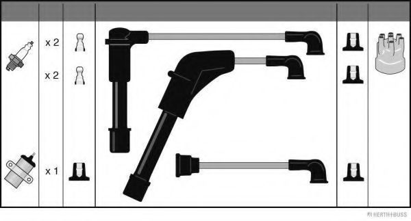 Комплект проводов зажигания HERTH+BUSS JAKOPARTS J5381041 Комплект проводов зажигания HERTH+BUSS JAKOPARTS J5381041