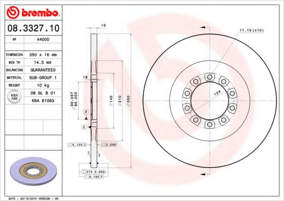 BREMBO 08.3327.10