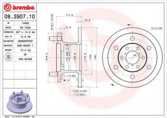 BREMBO 08.3907.10