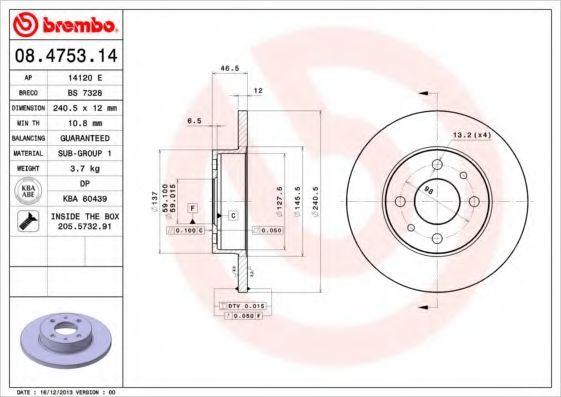 BREMBO 08.4753.14