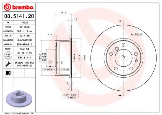 BREMBO 08.5141.20