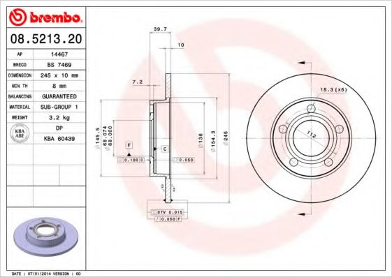 BREMBO 08.5213.20