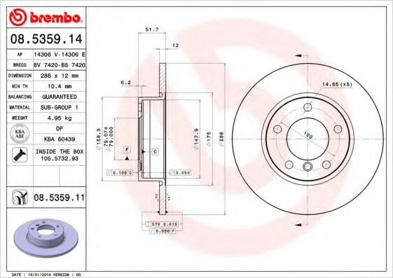 BREMBO 08.5359.14