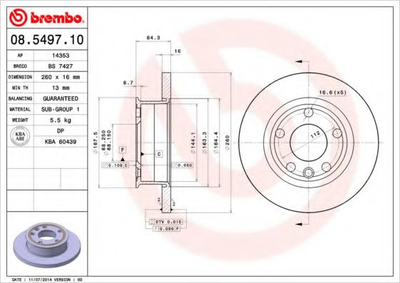 BREMBO 08.5497.10