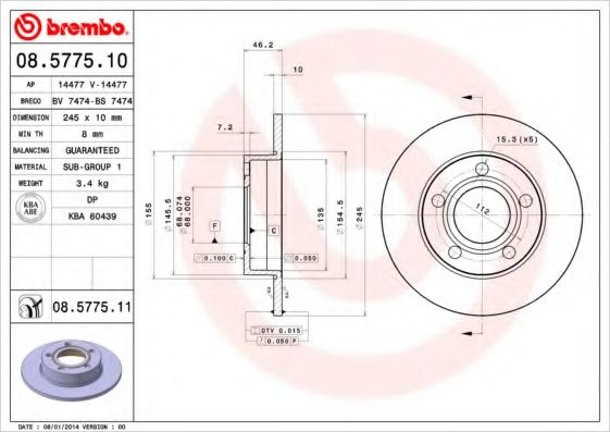 BREMBO 08.5775.11