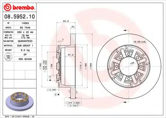 BREMBO 08.5952.10