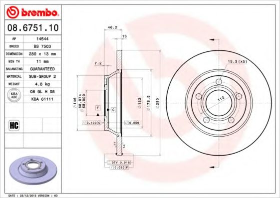 BREMBO 08.6751.10