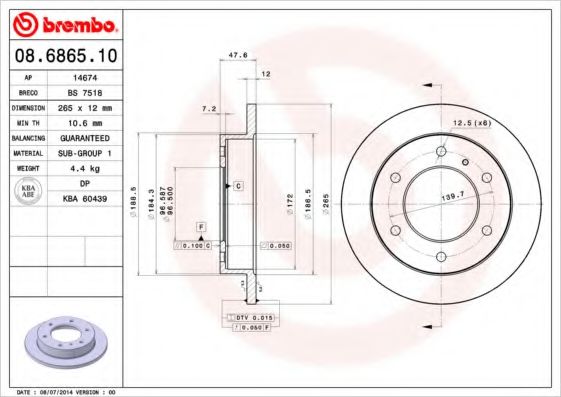 BREMBO 08.6865.10