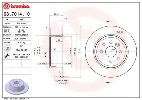 BREMBO 08.7014.10