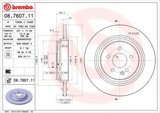 BREMBO 08.7607.11