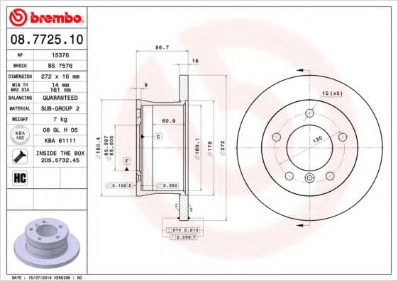 BREMBO 08.7725.10