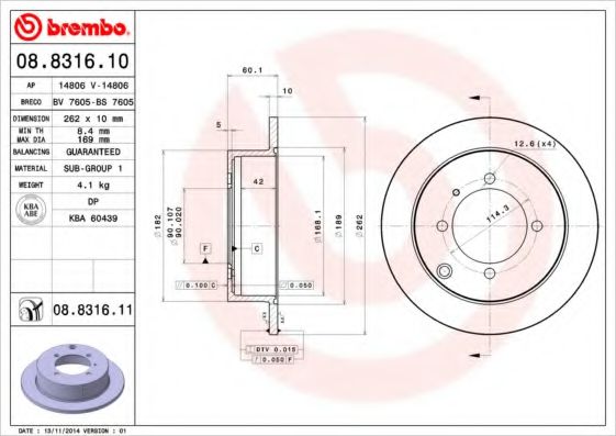 BREMBO 08.8316.10