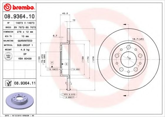 BREMBO 08.9364.10