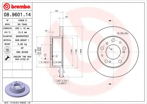 BREMBO 08.9601.14