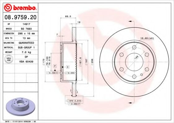 BREMBO 08.9759.20