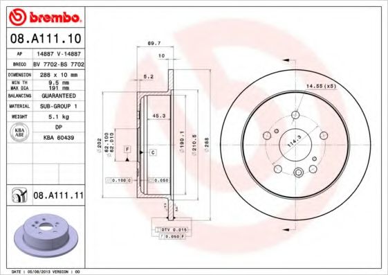 BREMBO 08.A111.10