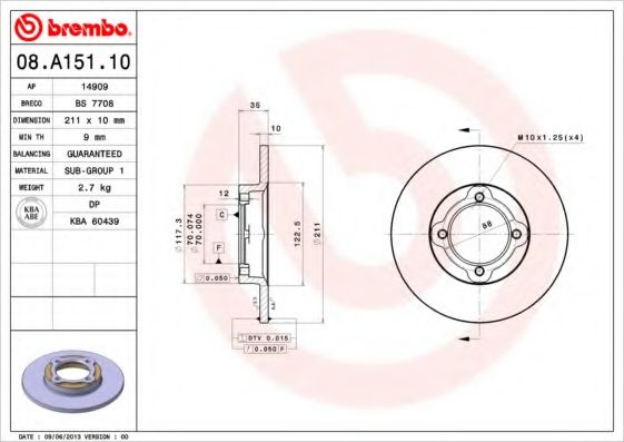 BREMBO 08.A151.10