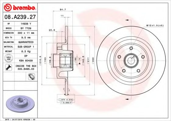 BREMBO 08.A239.27