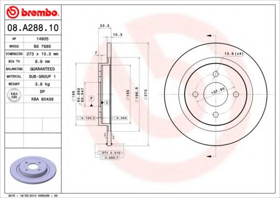 BREMBO 08.A288.10