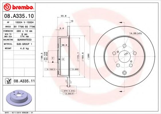 BREMBO 08.A335.11