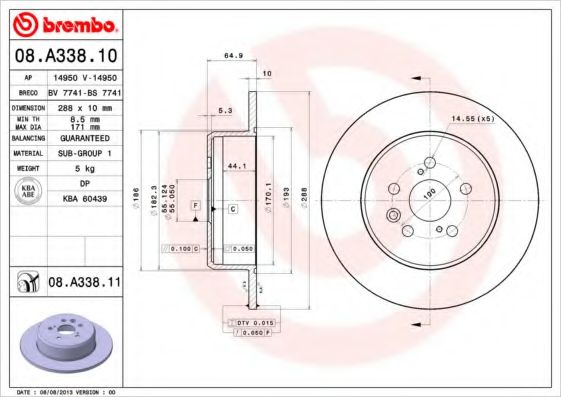 BREMBO 08.A338.10