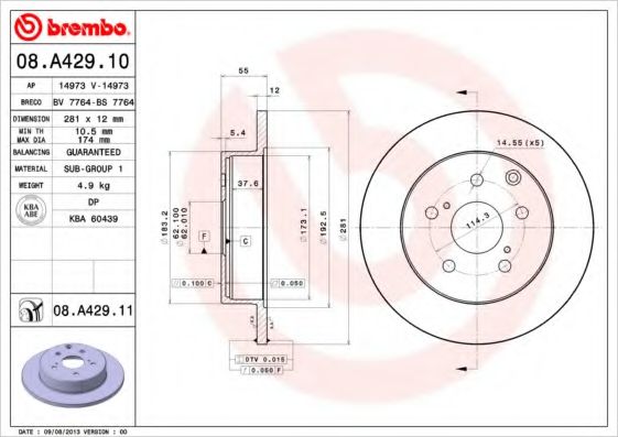 BREMBO 08.A429.10