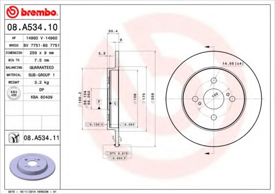 BREMBO 08.A534.10