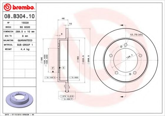 BREMBO 08.B304.10